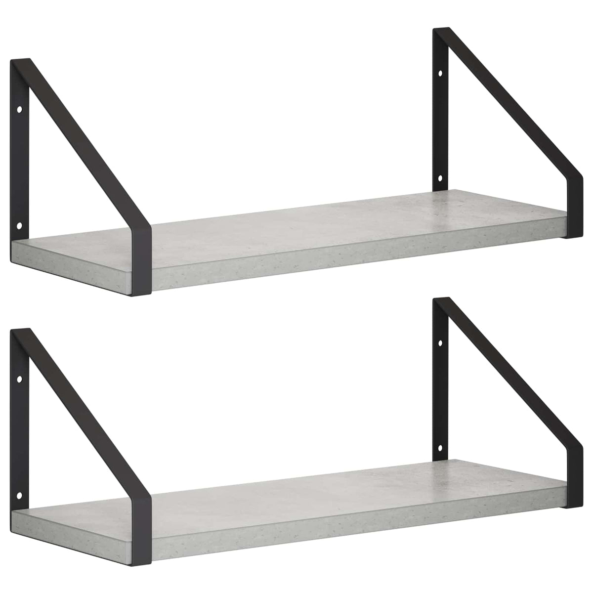 Wall Shelves 2 pcs Concrete Grey 40 x 16 x 15.5 cm