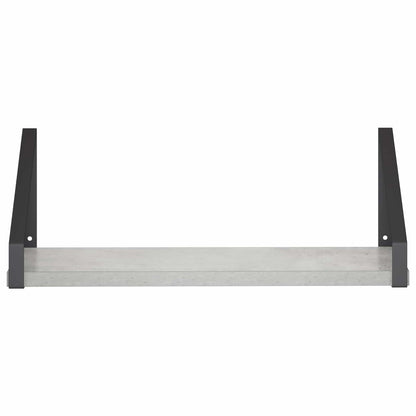 Wall Shelves 2 pcs Concrete Grey 40 x 16 x 15.5 cm