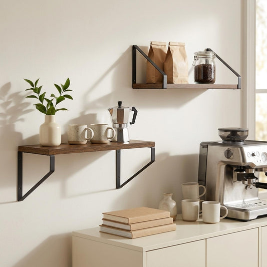 Wall Shelves 2 pcs Smoked Oak 40 x 16 x 15.5 cm