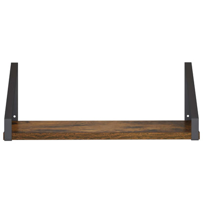Wall Shelves 4 pcs Smoked Oak 40 x 16 x 15.5 cm