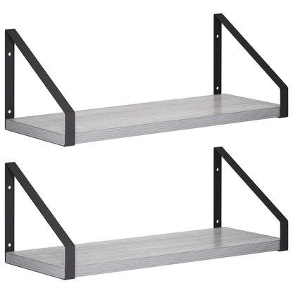 Wall Shelves 2 pcs Grey Sonoma 40 x 16 x 15.5 cm