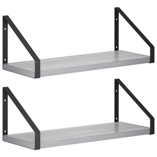 Wall Shelves 2 pcs Grey Sonoma 40 x 16 x 15.5 cm