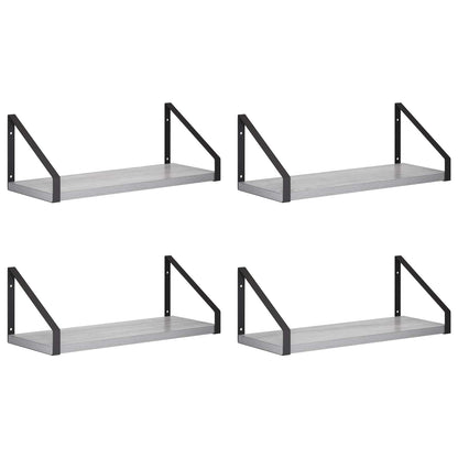 Wall Shelves 4 pcs Grey Sonoma 40 x 16 x 15.5 cm