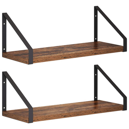 Wall Shelves 2 pcs Old Wood 40 x 16 x 15.5 cm