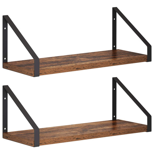 Wall Shelves 2 pcs Old Wood 40 x 16 x 15.5 cm