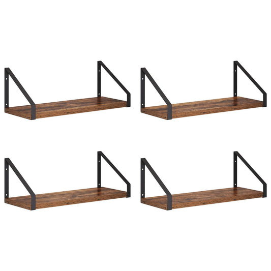 Wall Shelves 4 pcs Old Wood 40 x 16 x 15.5 cm