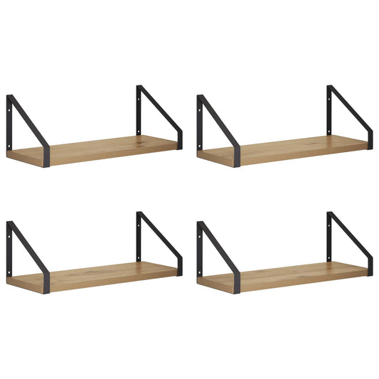 Wall Shelves 4 pcs Artisan Oak 40 x 16 x 15.5 cm