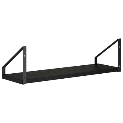 Wall Shelves 2 pcs Black Oak 50 x 16 x 15.5 cm
