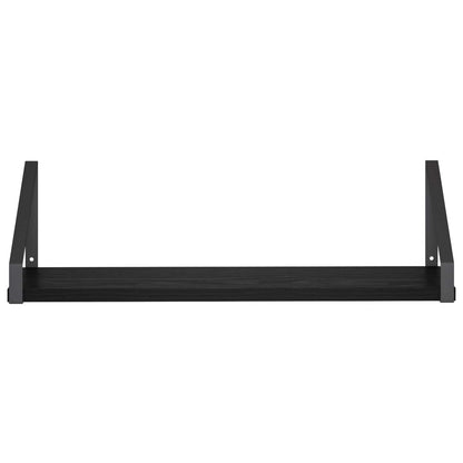 Wall Shelves 2 pcs Black Oak 50 x 16 x 15.5 cm