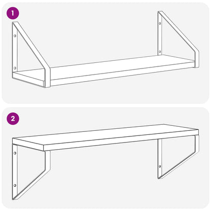 Wall Shelves 4 pcs Black Oak 50 x 16 x 15.5 cm