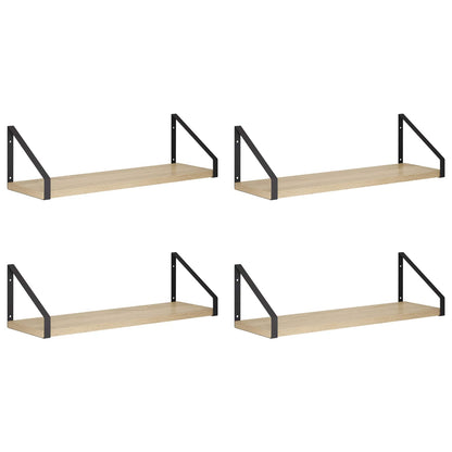 Wall Shelves 4 pcs Sonoma Oak 50 x 16 x 15.5 cm