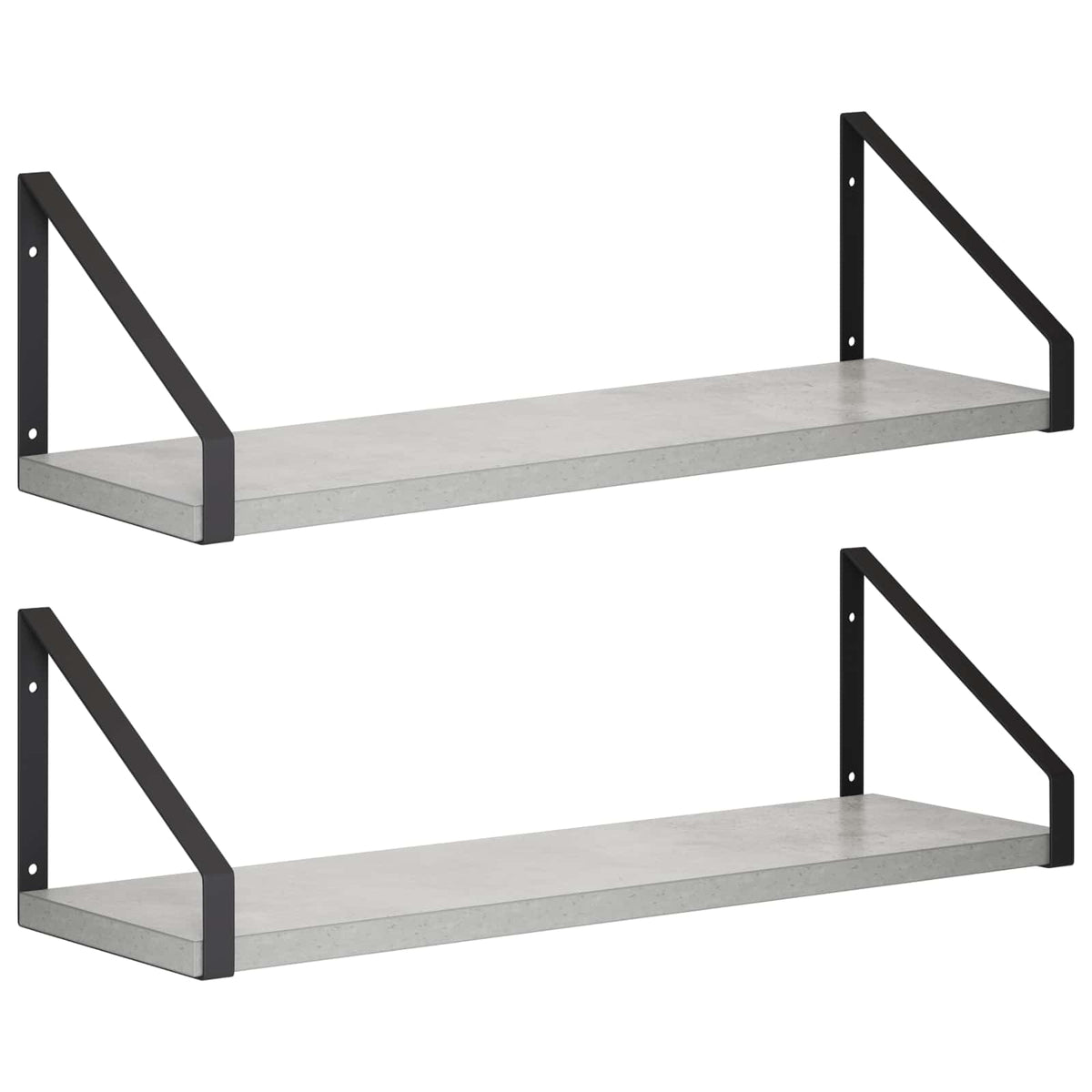 Wall Shelves 2 pcs Concrete Grey 50 x 16 x 15.5 cm