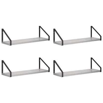 Wall Shelves 4 pcs Concrete Grey 50 x 16 x 15.5 cm