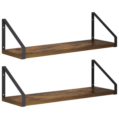 Wall Shelves 2 pcs Smoked Oak 50 x 16 x 15.5 cm