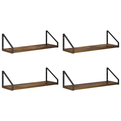 Wall Shelves 4 pcs Smoked Oak 50 x 16 x 15.5 cm