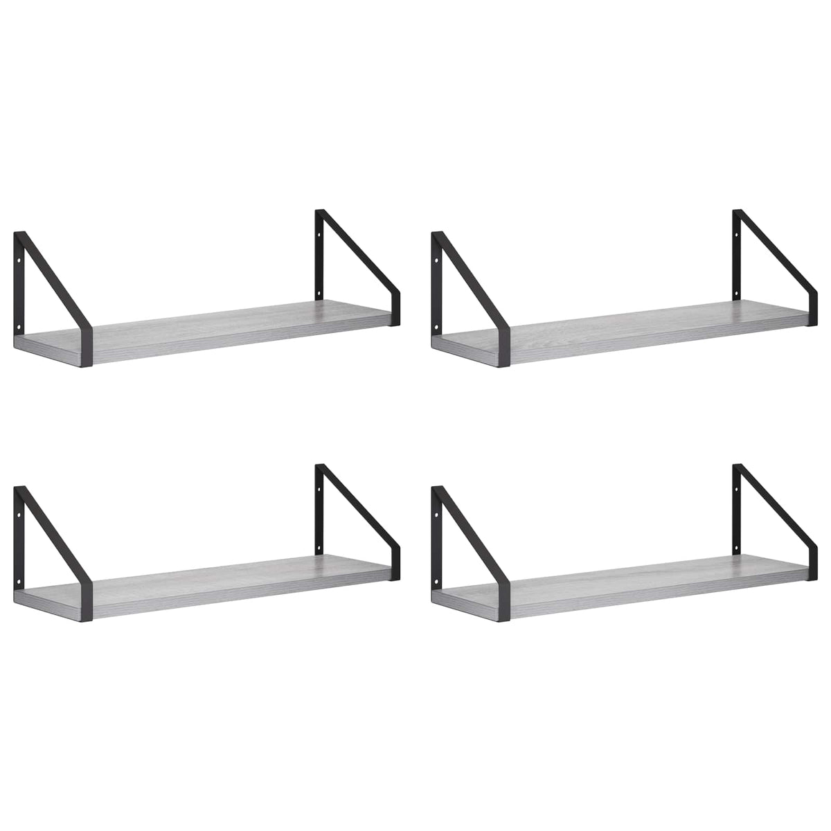 Wall Shelves 4 pcs Grey Sonoma 50 x 16 x 15.5 cm