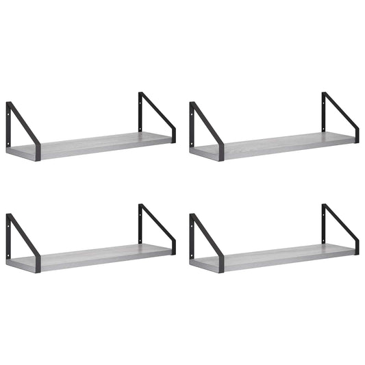 Wall Shelves 4 pcs Grey Sonoma 50 x 16 x 15.5 cm