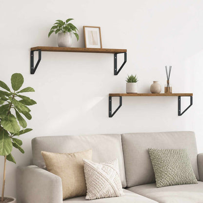Wall Shelves 2 pcs Old Wood 50 x 16 x 15.5 cm