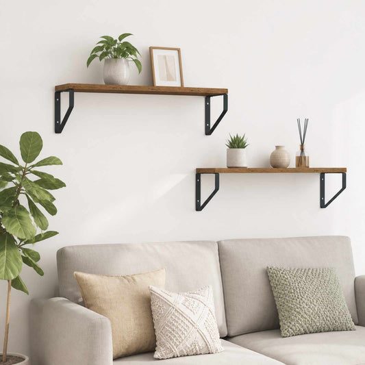 Wall Shelves 2 pcs Old Wood 50 x 16 x 15.5 cm