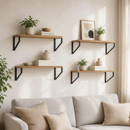 Wall Shelves 4 pcs Artisan Oak 50 x 16 x 15.5 cm