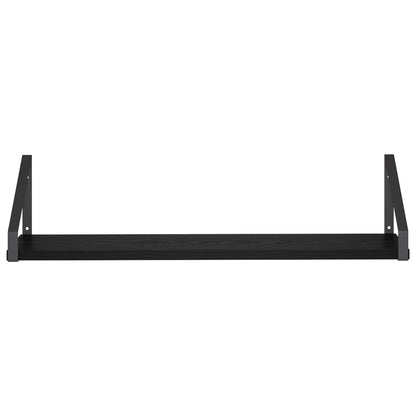 Wall Shelves 2 pcs Black Oak 60 x 16 x 15.5 cm