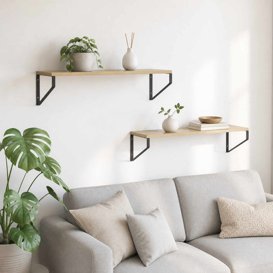 Wall Shelves 2 pcs Sonoma Oak 60 x 16 x 15.5 cm