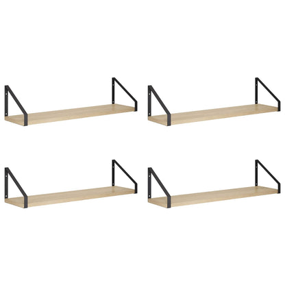Wall Shelves 4 pcs Sonoma Oak 60 x 16 x 15.5 cm