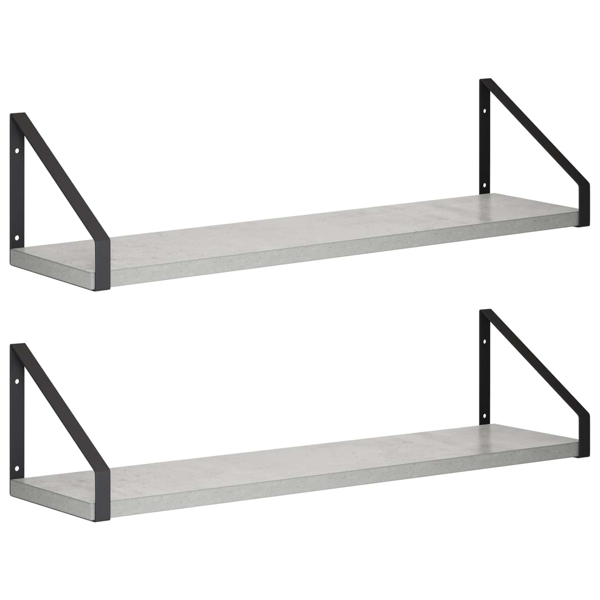 Wall Shelves 2 pcs Concrete Grey 60 x 16 x 15.5 cm