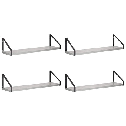 Wall Shelves 4 pcs Concrete Grey 60 x 16 x 15.5 cm