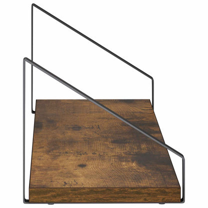 Wall Shelves 2 pcs Smoked Oak 60 x 16 x 15.5 cm