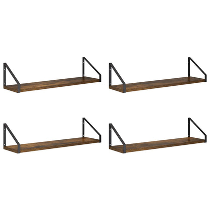 Wall Shelves 4 pcs Smoked Oak 60 x 16 x 15.5 cm