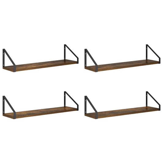 Wall Shelves 4 pcs Smoked Oak 60 x 16 x 15.5 cm