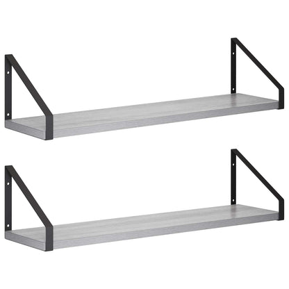 Wall Shelves 2 pcs Grey Sonoma 60 x 16 x 15.5 cm
