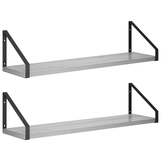 Wall Shelves 2 pcs Grey Sonoma 60 x 16 x 15.5 cm