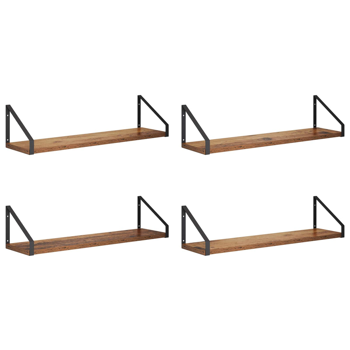 Wall Shelves 4 pcs Old Wood 60 x 16 x 15.5 cm