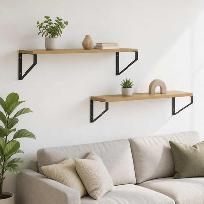 Wall Shelves 2 pcs Artisan Oak 60 x 16 x 15.5 cm