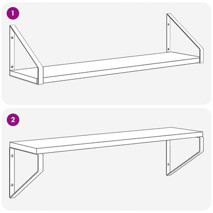 Wall Shelves 2 pcs Artisan Oak 60 x 16 x 15.5 cm