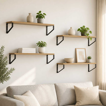 Wall Shelves 4 pcs Artisan Oak 60 x 16 x 15.5 cm