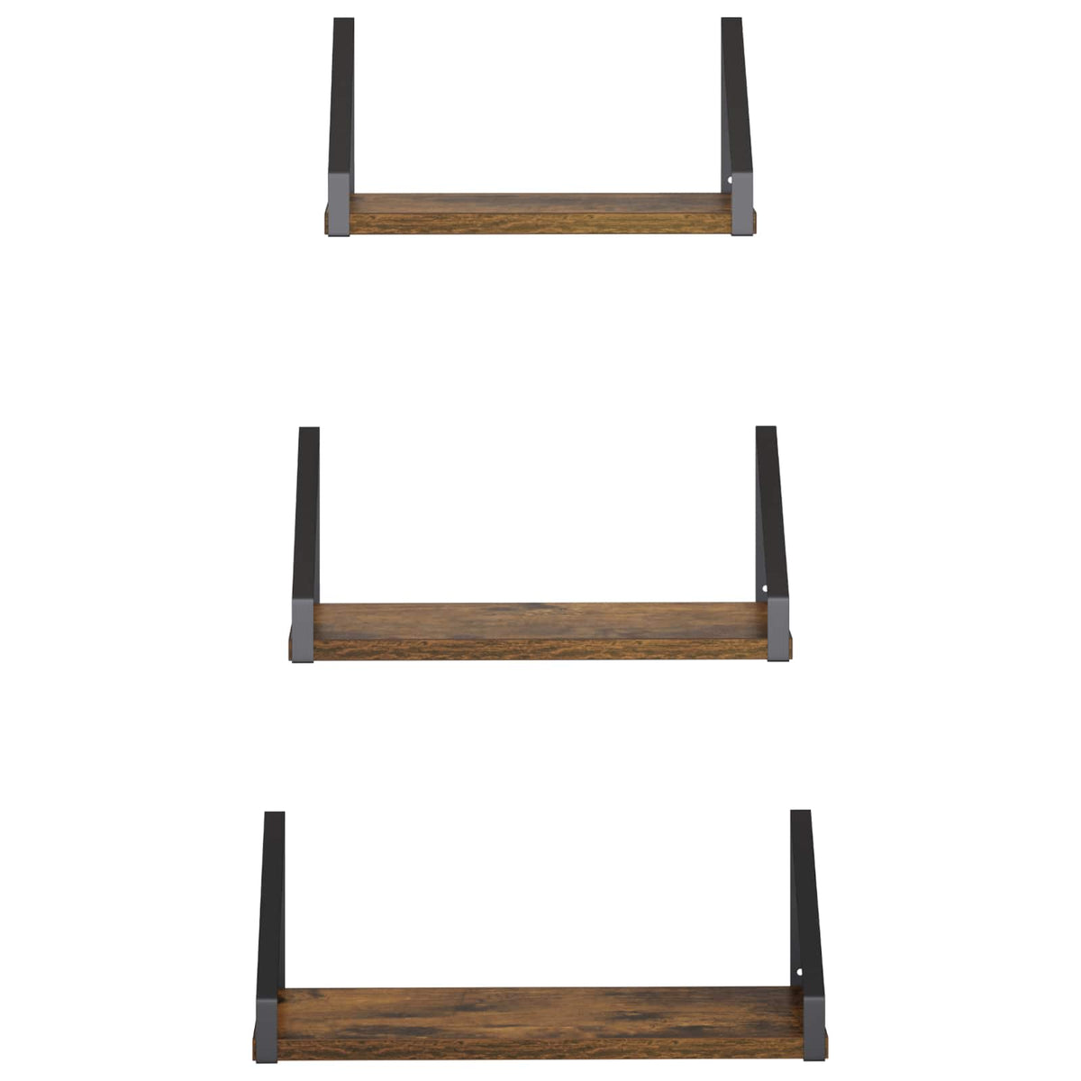 Wall Shelves 3 pcs Smoked Oak 40 x 16 x 15.5 cm