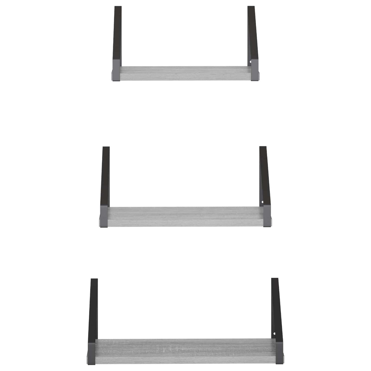 Wall Shelves 3 pcs Grey Sonoma 40 x 16 x 15.5 cm