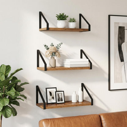 Wall Shelves 3 pcs Old Wood 40 x 16 x 15.5 cm