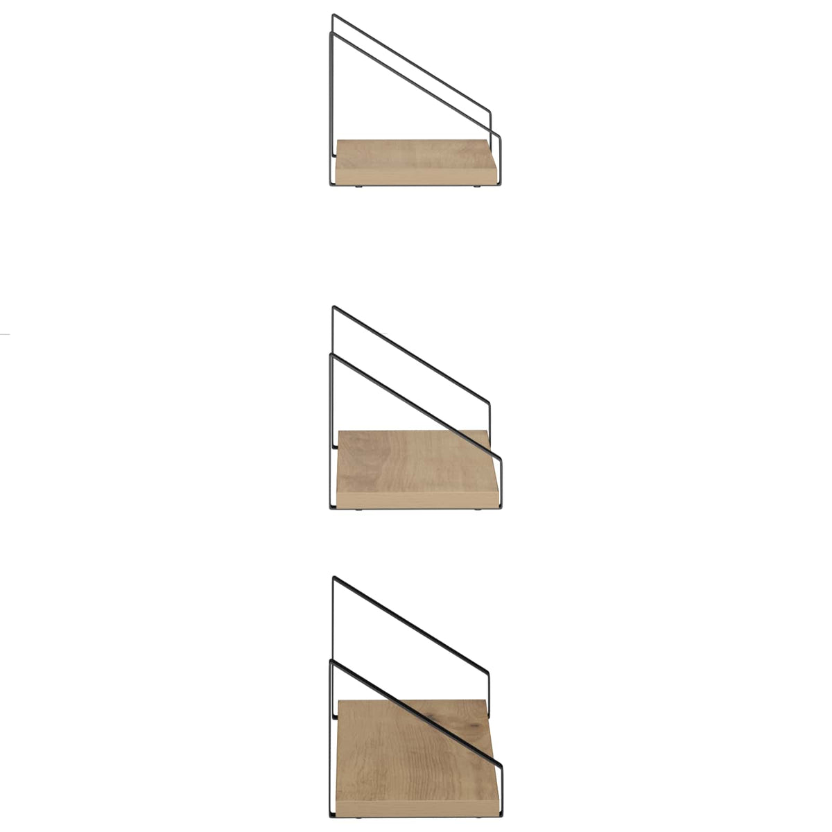 Wall Shelves 3 pcs Artisan Oak 40 x 16 x 15.5 cm