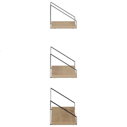 Wall Shelves 3 pcs Artisan Oak 40 x 16 x 15.5 cm