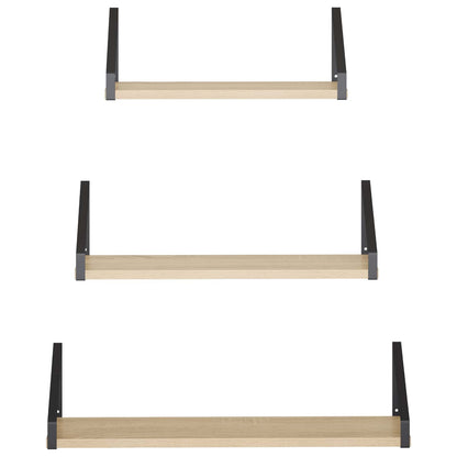 Wall Shelves 3 pcs Sonoma Oak 60 x 16 x 15.5 cm