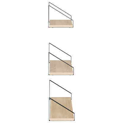Wall Shelves 3 pcs Sonoma Oak 60 x 16 x 15.5 cm