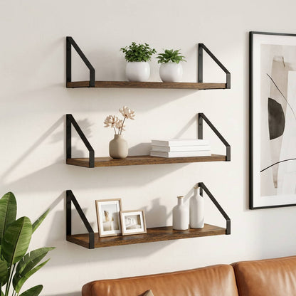 Wall Shelves 3 pcs Smoked Oak 60 x 16 x 15.5 cm