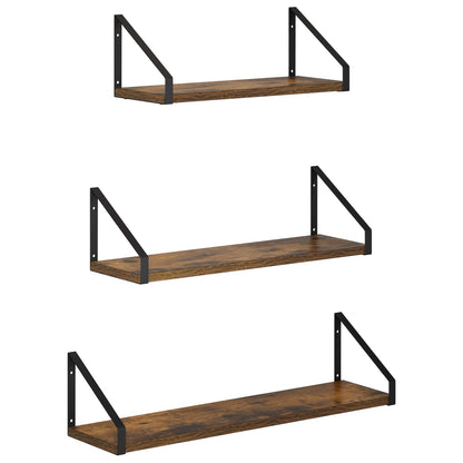 Wall Shelves 3 pcs Smoked Oak 60 x 16 x 15.5 cm