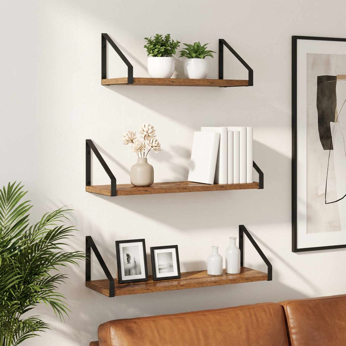 Wall Shelves 3 pcs Old Wood 60 x 16 x 15.5 cm