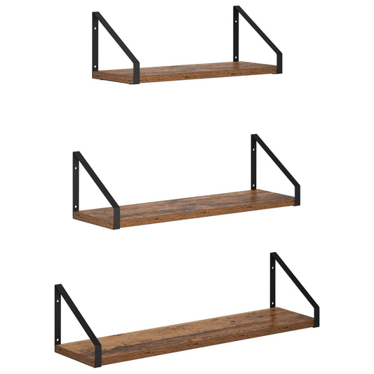 Wall Shelves 3 pcs Old Wood 60 x 16 x 15.5 cm