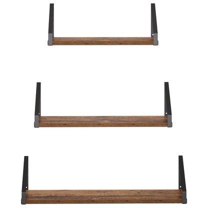 Wall Shelves 3 pcs Old Wood 60 x 16 x 15.5 cm